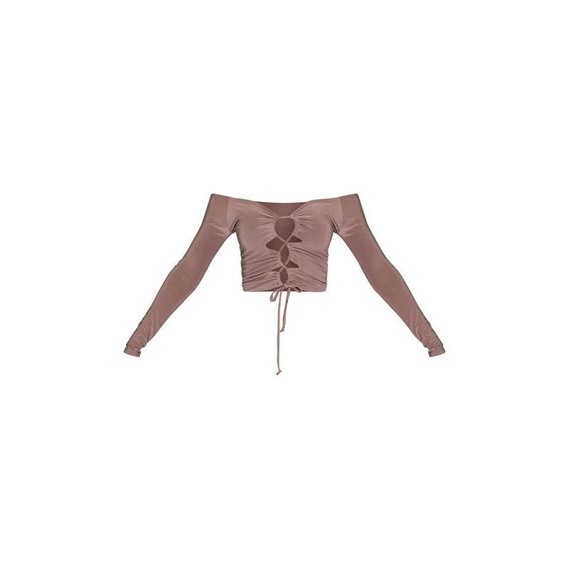 Long Sleeve Crop Top Shirts