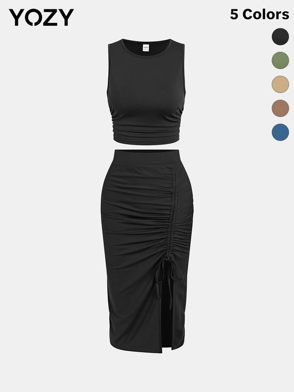 Yozy Tank Top & Drawstring Waist Skirt Set