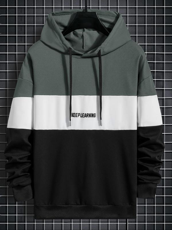 Men's Colorblock Patchwork Hoodie