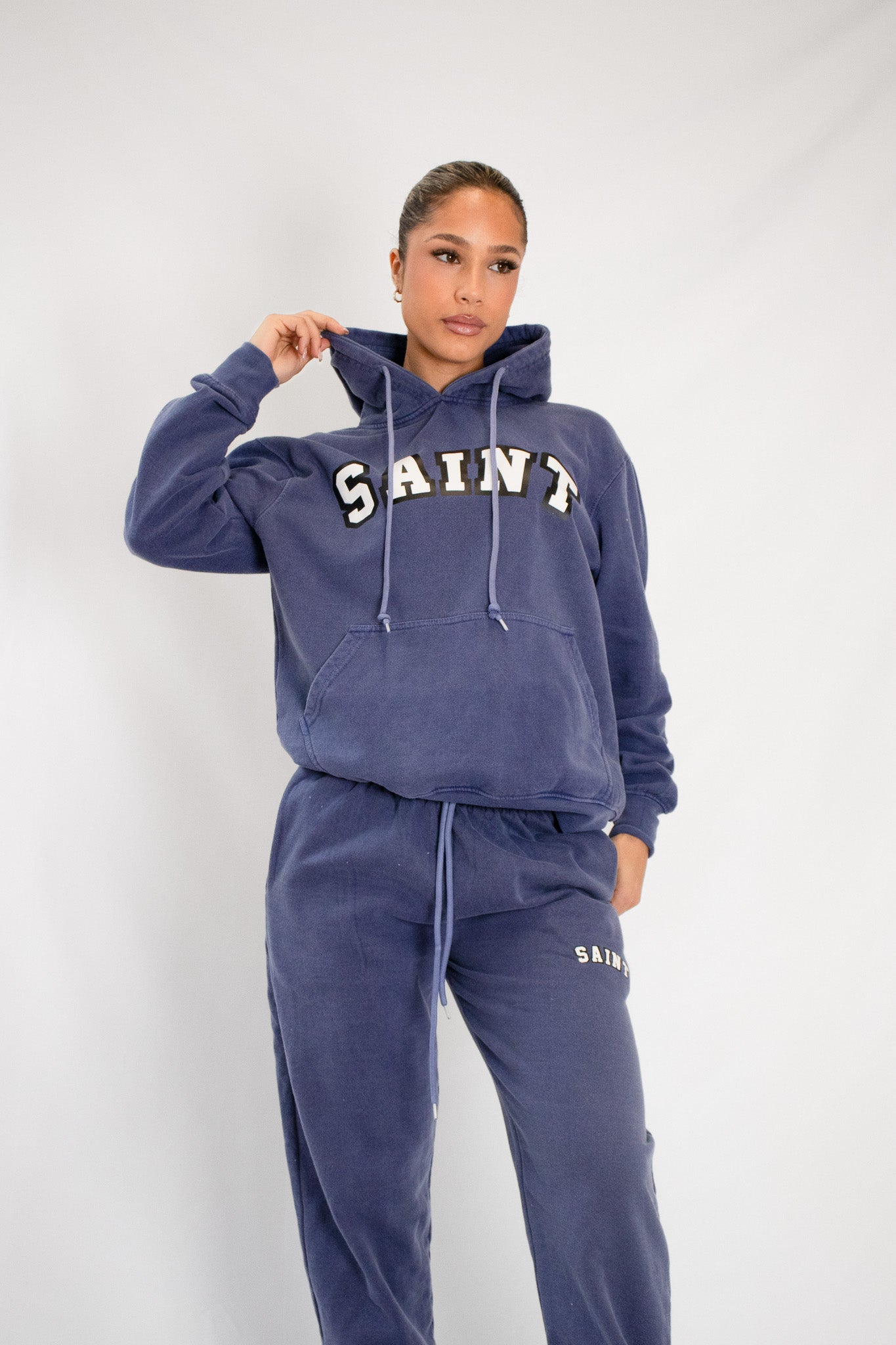 Women's Blue Hoodie and Jogger Set