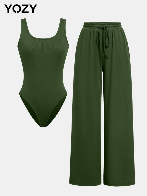 Tank Top & Wide Leg Pant Set