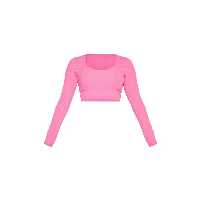 Hot Pink Long Sleeve Top-