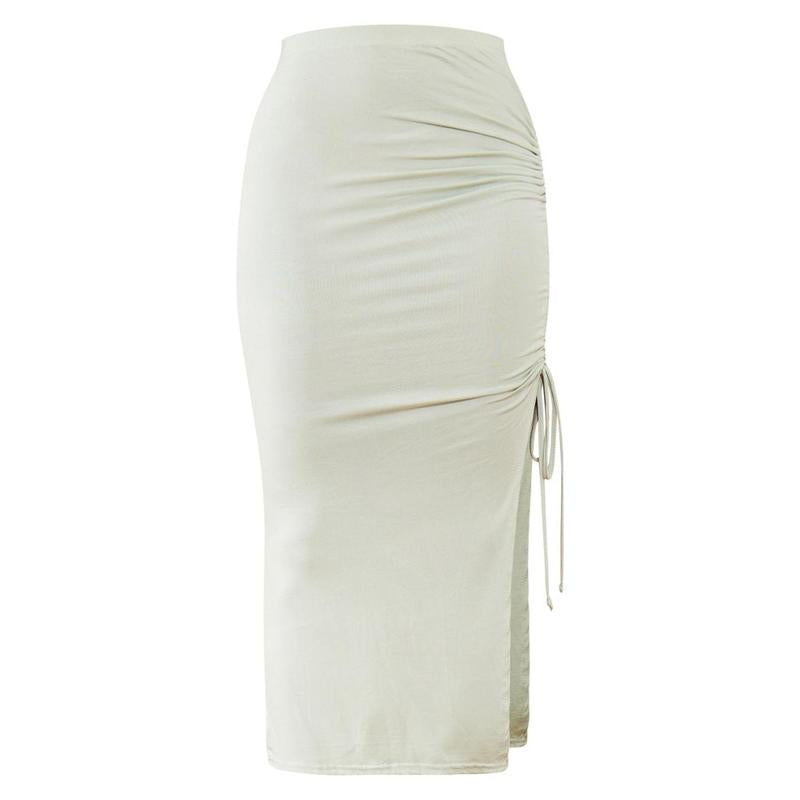 Ruched Side Midi Skirt