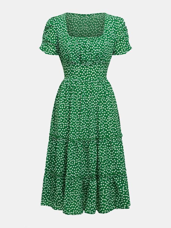 Green Floral Dress