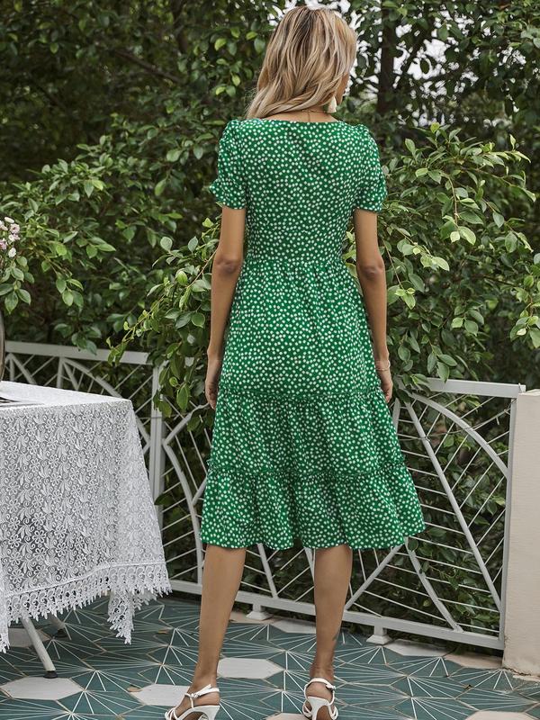 Green Floral Dress