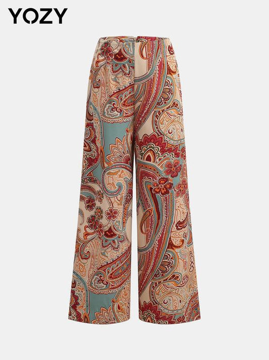 Boho Casual Ethnic Pattern Trousers