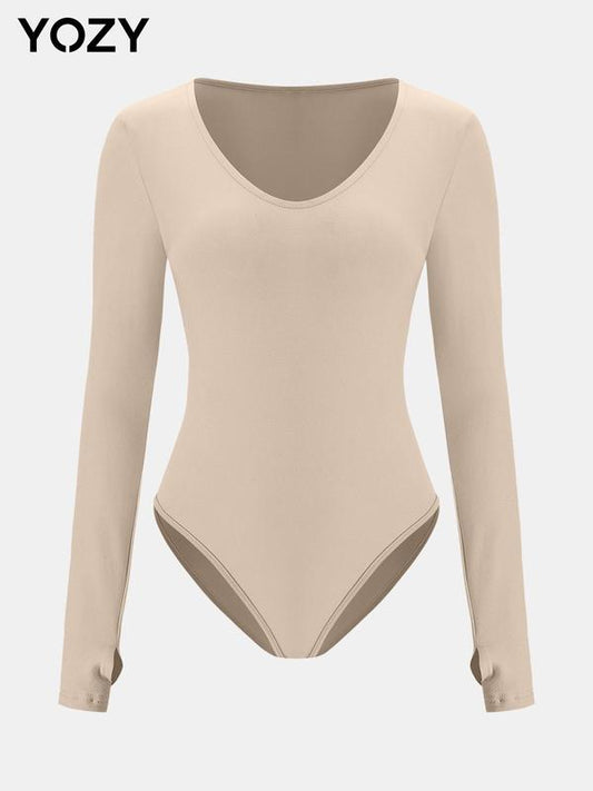 V Neck Long Sleeve Bodysuit