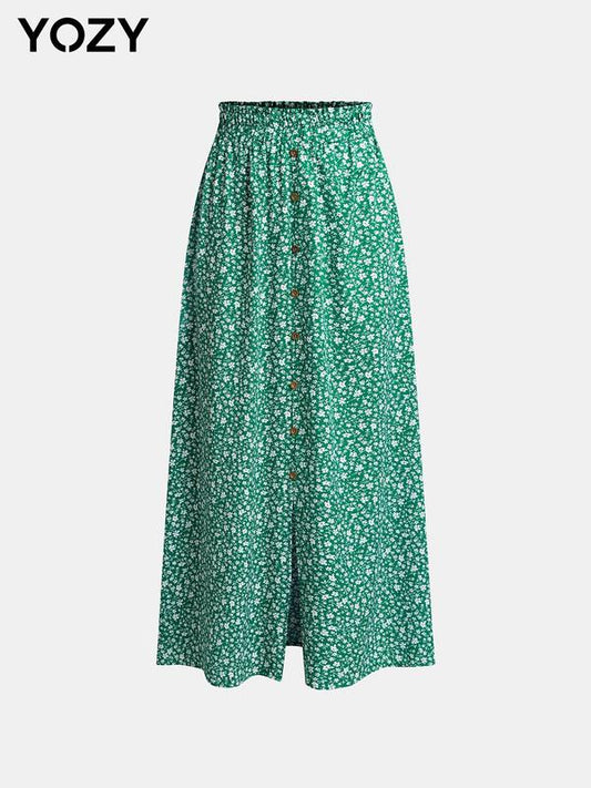 Yozy Ditsy Floral Split Skirt