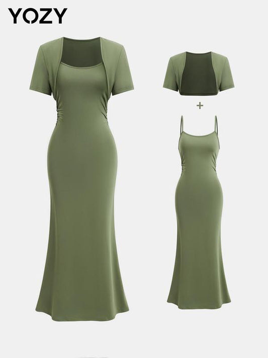 Yozy Cami Mermaid Dress & Crop Top Set
