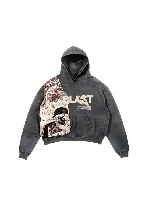 Women's Letter Graphic Pocket Hoodie