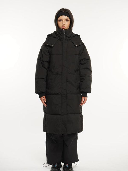 Solid Zip-Up Button Hooded Winter Coat