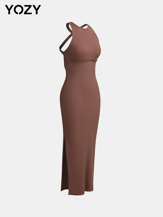 Yozy Plain Backless Tank Dress