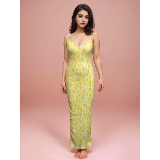 Midaxi Dress with Crewy Neck