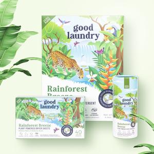 Rainforest Breeze Detergent Sheets, Scent Booster