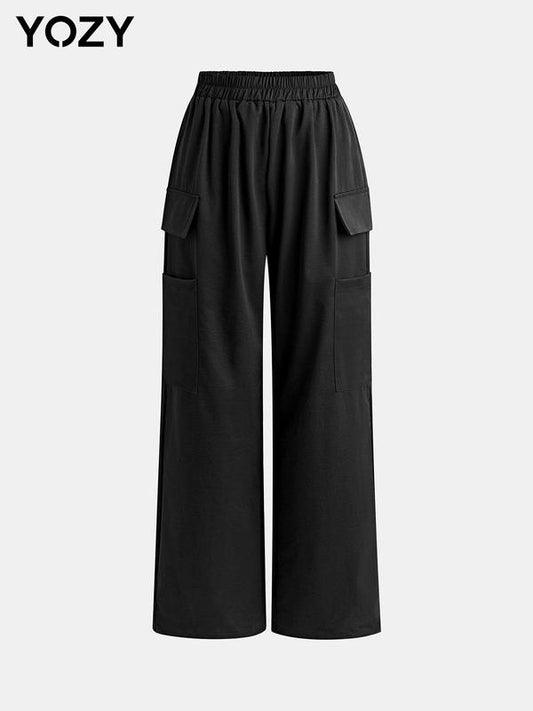 Yozy Women's Plain Pocket Straight Leg Pants