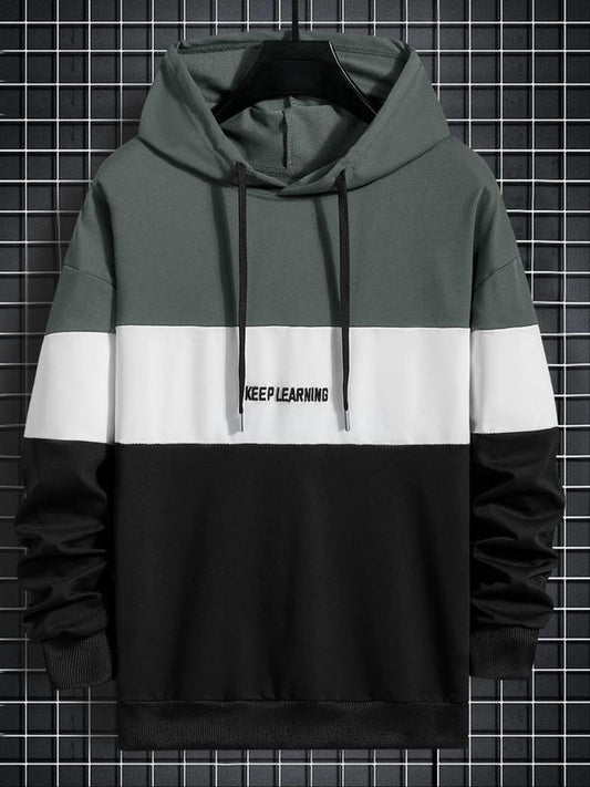 Men's Colorblock Patchwork Hoodie