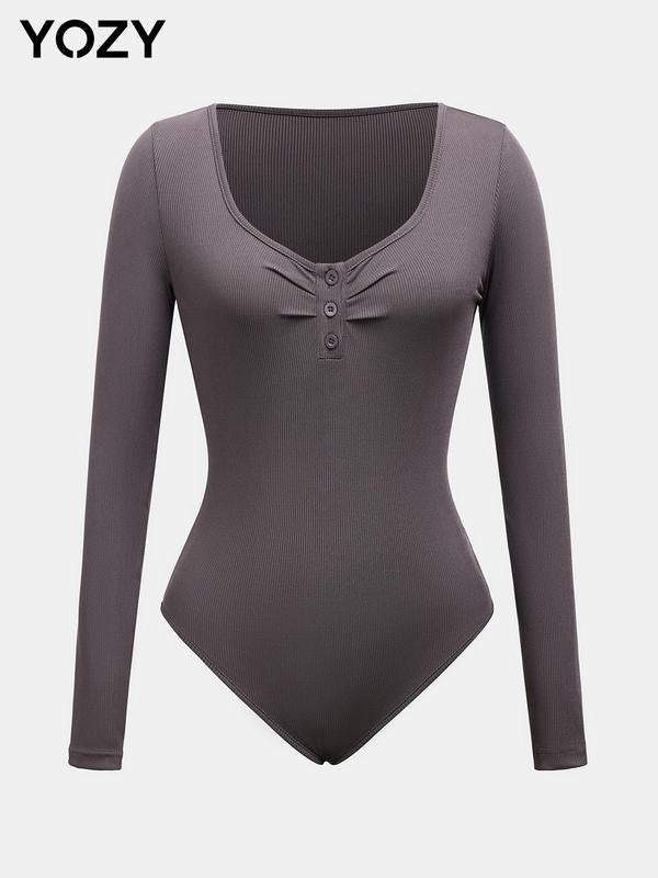 Women's Plain Sweetheart Neck Ruched Bodysuit