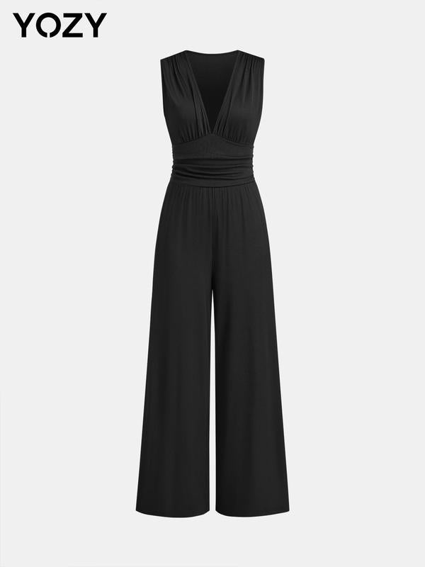 Ruched Pocket Tank Jumpsuit