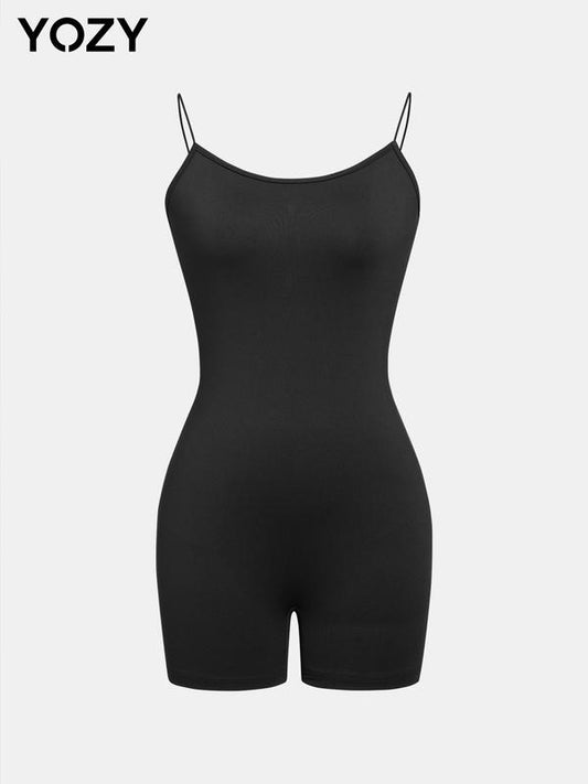 Minimalist Basic Spaghetti Strap Bodycon Romper