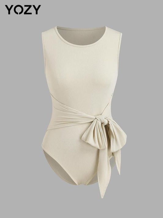 Yozy Plain Knot Front Bodysuit