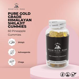 Himalayan Gold Shilajit Fusion Gummies with Chaga Mushroom & Ashwagandha