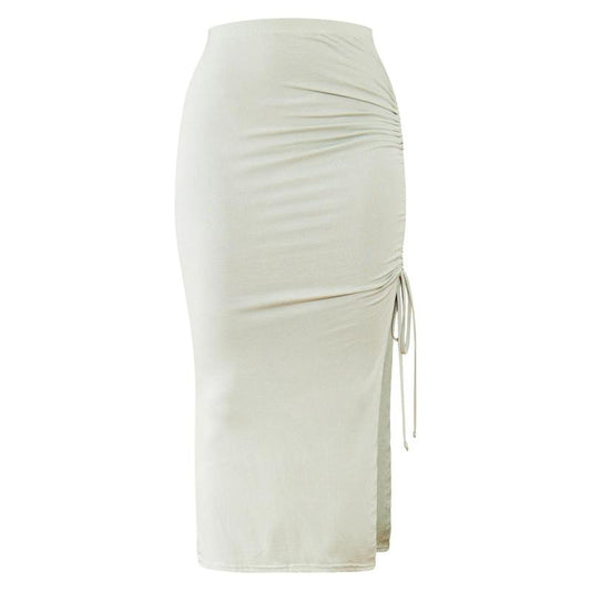 Ruched Side Midi Skirt