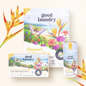 Flowers of Paradise Detergent Sheets, Scent Booster